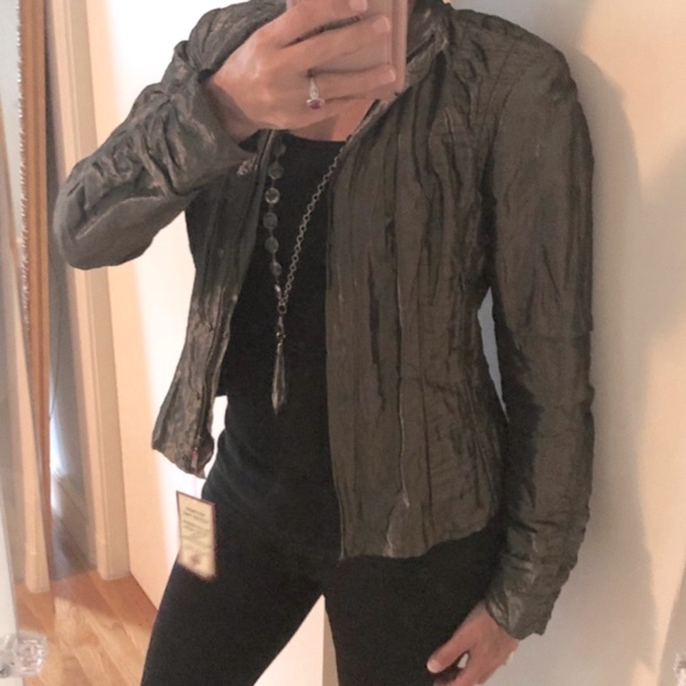 Worth Gray/Olive Metallic Jacket